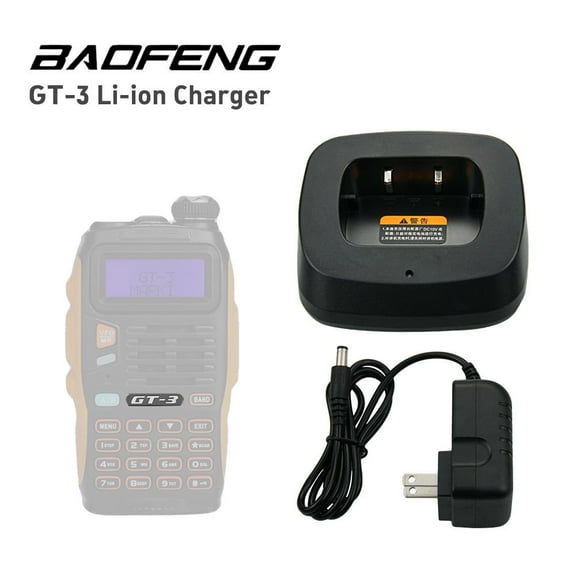 Baofeng GT-3 Walike Talkie Charger Station for GT-3 GT-3TP GT3 GT3TP >-3 Mark-II III Two Way Radio GT-3 Battery Charging Base(Original)