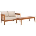 thumbnail image 3 of SAFAVIEH Owen 2-Piece Teak Outdoor Conversation Set, Natural/Taupe, 3 of 13