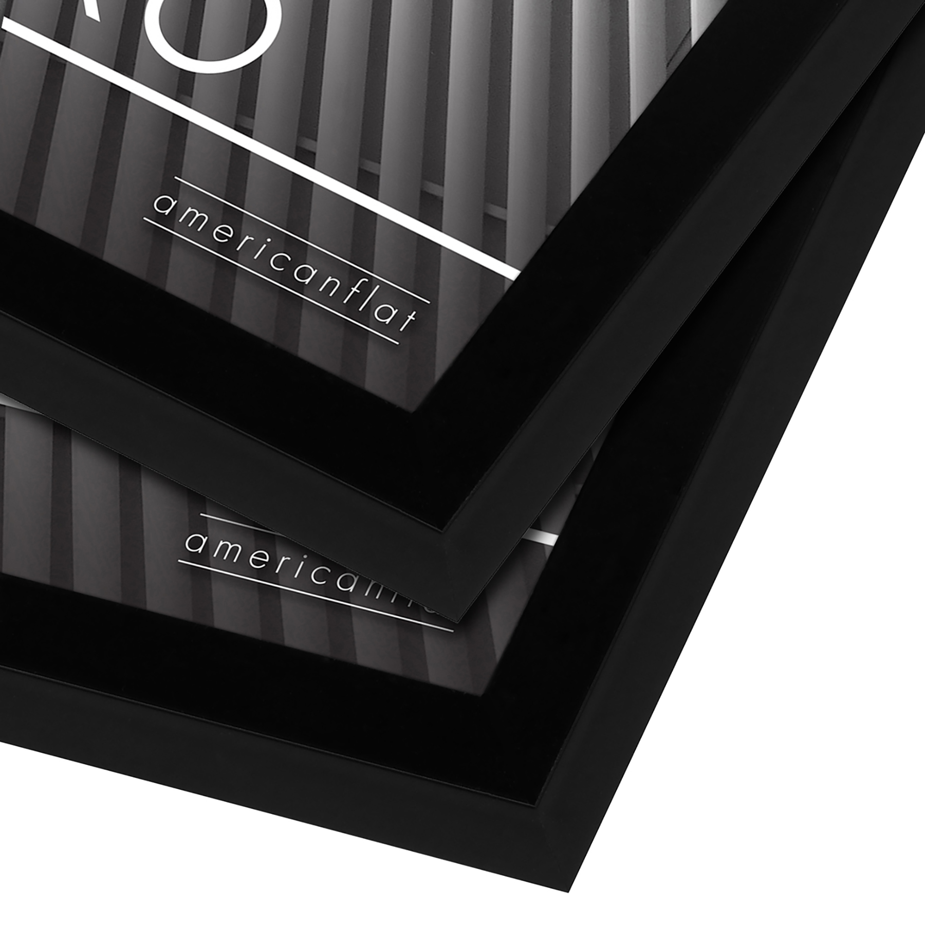 Americanflat 4x6 Picture Frame 2 Pack in Black with Polished Plexiglass - Thin Border 4 X 6 Inch Photo Frames for Wall or Desk - in Horizontal or Vertical Format