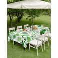 thumbnail image 5 of 54x80 Inch Outdoor Tablecloth with Umbrella Hole Zipper Rectangle Green Leaves Rectangular Tablecloths Outside Waterproof Spring Plants Rustic Botanical Pastoral Patio Table Cover for Picnic Party, 5 of 8