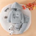 thumbnail image 2 of LAPAKIDS Toddler Boy Outfits Infant Kids Sweatshirt Clothes 9-12 Months Fall Winter Letter Hoodie Tops Joggers Pants 2Pcs Sets, 2 of 6