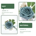 thumbnail image 5 of Raindrops Elegant Corsage and Boutonniere Set Plastic Sky-Blue Weddings 1 Set, 5 of 6