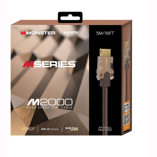 Cable HDMI Monacor Monster MSERIES M2000 de 5 m, 25 Gbps