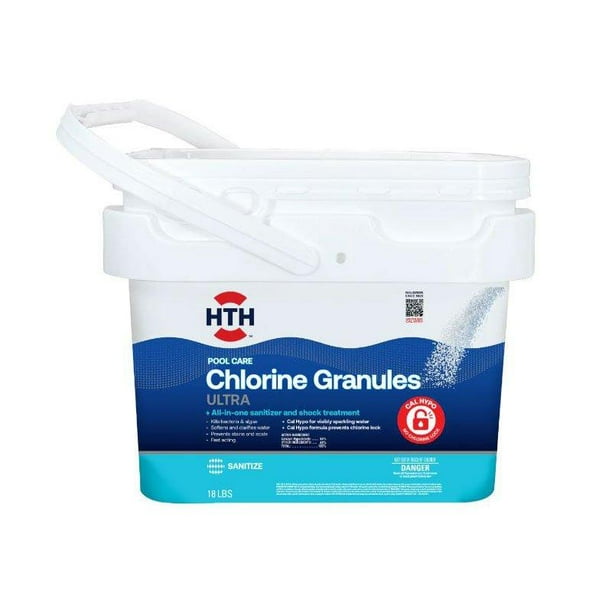 HTH Pool Care Chlorine Granules Ultra Pool Shock 18 lbs. 22018