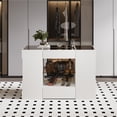 thumbnail image 6 of Advwin Luxury Closet Island with Glass Top and LED, 10-Drawer Wardrobe Storage Cabinet for Walk-in Closet and Dressing Room, White+Bronze Glass, 6 of 10
