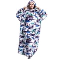 thumbnail image 1 of Sudadera deportiva usable, jersey térmico extragrande, sudadera con capucha informal y ropa de casa larga., 1 of 5