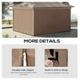 thumbnail image 5 of 10x10 Gazebo Sidewall Set with C-Rings - Universal Replacement Curtains for Pergolas & Cabanas - Brown Outdoor Privacy Panels Brown + Polyester, 5 of 7