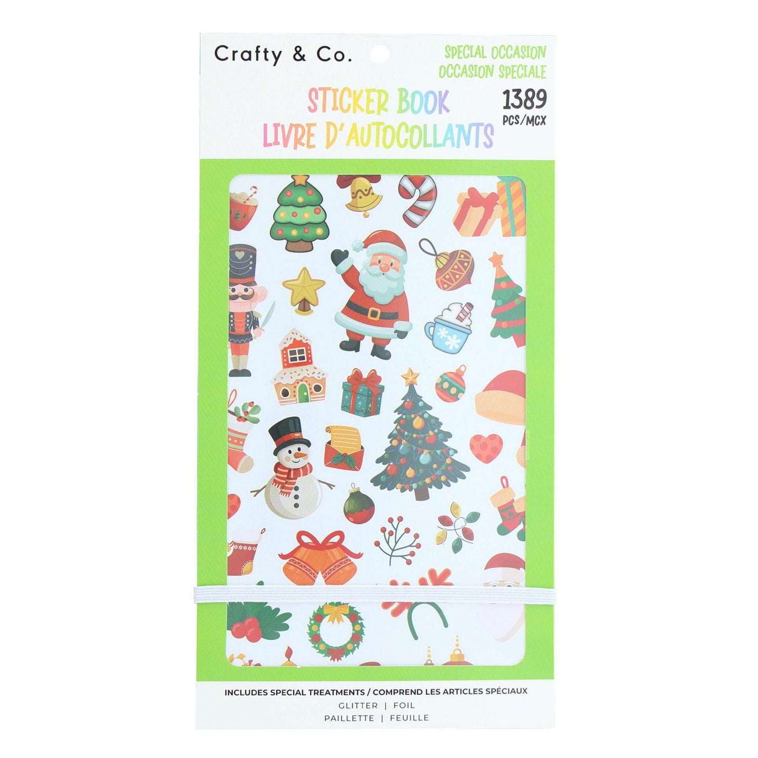 CRAFTY & CO. Livre d'autocollants festifs, Halloween, Noël, 1 389 pièces, enfants, adolescents SEASONAL STICKERBOOK