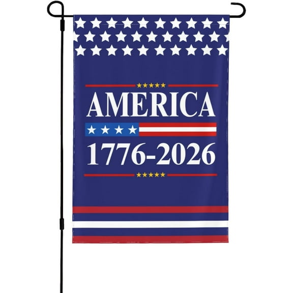 America 250th Birthday Flags 1776 2026 250 Years Anniversary Garden Flag 12x18 Inch Double Sided Outdoor Yard Lawn Banner Decor