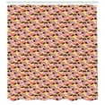 thumbnail image 3 of Ambesonne Cupcake Shower Curtain, Dessert Theme with Frosting, 69"Wx70"L, Fuchsia Yellow Brown, 3 of 3