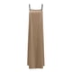thumbnail image 5 of Vestido largo de mujer con tirantes finos y ribetes en contraste - Vestido de poliéster y spandex para vacaciones de verano, 5 of 6