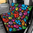 thumbnail image 5 of Pzuqiu Colorful Dog Paw Car Seat Cover Auto Accessories Interior 4Pcs, Front Seat Protector, Auto Seat Rear Split Bench Cover Universal Automotive Seat Cover Accessories, 5 of 7