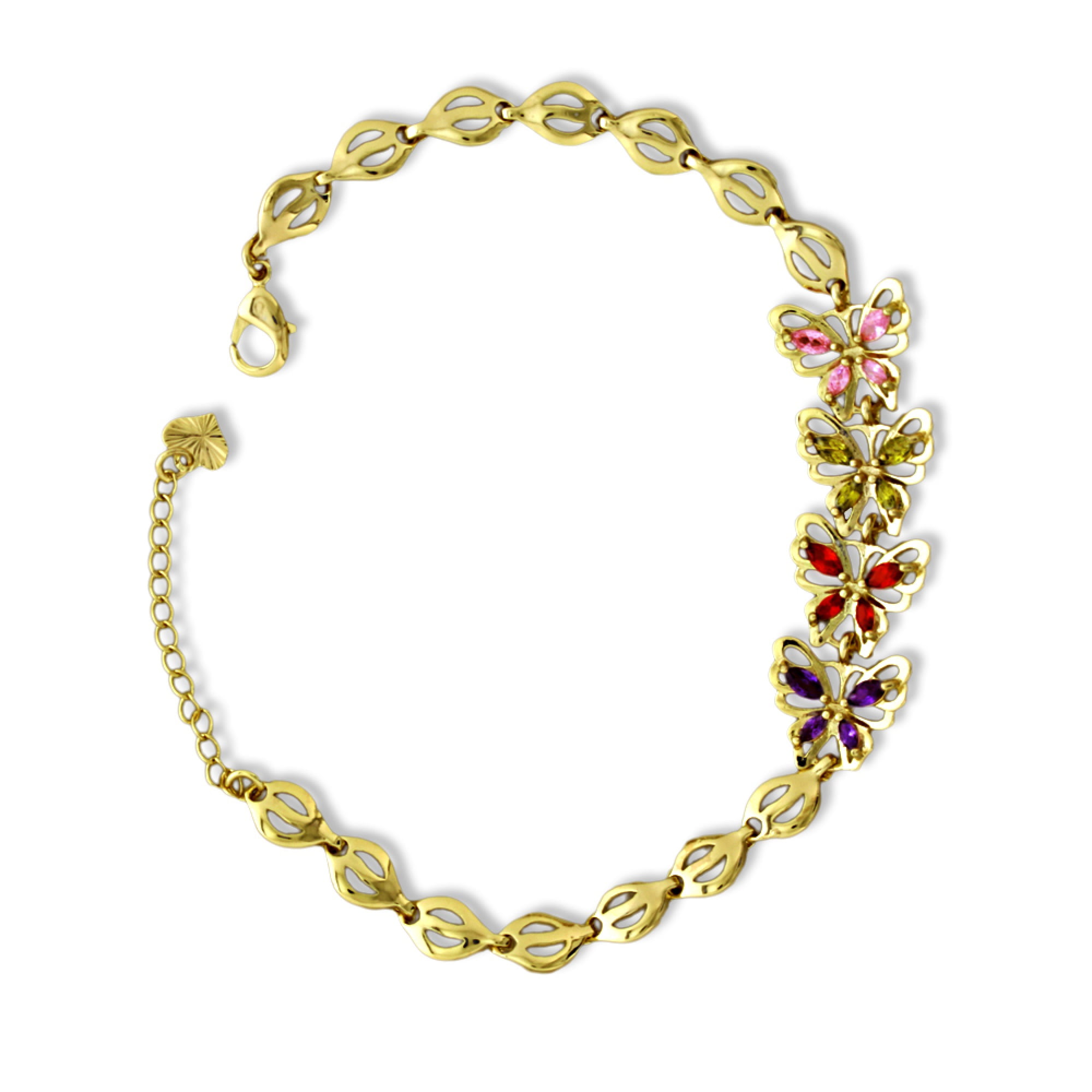 Kaash Customs Gold Fine Anklet for Female, 6"+2" inch Adjustable Size, Brass Metal