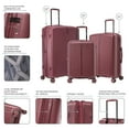 thumbnail image 4 of DUKAP AIRLEY 3-Piece Hardside Luggage Sets with Spinner Wheels, Handle and Trolley, (20"/24"/28"), Wine, 4 of 11