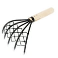 thumbnail image 4 of QIFULL Black Ergonomically Designed Handle Clam Rake with Anti-Slip Feature for Beach Seafood Harvesting 1Set, 4 of 8