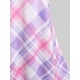 thumbnail image 4 of Tank Top Estratificado de Tirantes Finos de Cuadros de Talla Extra Rosegal Camisetas sin mangas de talla grande, 4 of 5