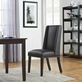 thumbnail image 2 of Modern Contemporary Urban Design Kitchen Room Dining Chair, Black, Faux Leather, 2 of 4