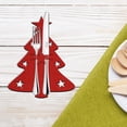 thumbnail image 2 of Soportes Para Cubiertos 20 piezas bolsas de cubiertos de estilo navideño portátiles para decoración (árbol de Navidad rojo), 2 of 8
