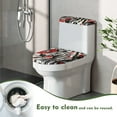 thumbnail image 4 of HELLHERO Zebra Polyester Toilet Seat Lid Cover Set & Easy to Install Toilet Lid Dust Cover Set & Stretch for Modern Bathrooms Adjustable, 4 of 5
