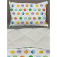 thumbnail image 3 of Abstract Comforter & Sham Bedding Set, Big Polka Dots Colorful Circles Watercolor Paintbrush Modern Art, 3 pcs Duvet Set Microfiber Filling Quilt, 5 Sizes, Multicolor, by Ambesonne, 3 of 4
