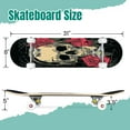 thumbnail image 2 of 31'' Complete Skateboard 7 Layer Canadian Maple Double Kick Deck Skateboards Graphic skull rose for Skate Board for Beginner Adult Gifts, 2 of 5