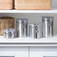 thumbnail image 3 of Set of 4 Stainless Steel Clamp Canisters w/ Clear Lids (26, 36, 47, 62 oz), 3 of 8