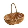 thumbnail image 4 of Cesta de almacenamiento tejida con asa, cesta decorativa para niña de las flores, maceta de almacenamiento 27cmx27cmx20cm, 4 of 9