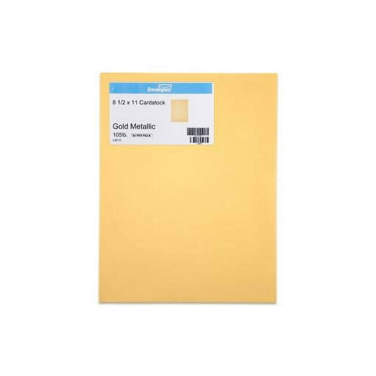 LUX 105 lb. Cardstock Paper 8.5 x 11 Gold Metallic 1000 Sheets/Pack  (81211-C-40-1000)