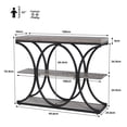 thumbnail image 2 of Yiwa Modern 3-Tier Console Table, Narrow Entryway and Sofa Table with Open Shelves and Geometric Metal Legs, 2 of 3