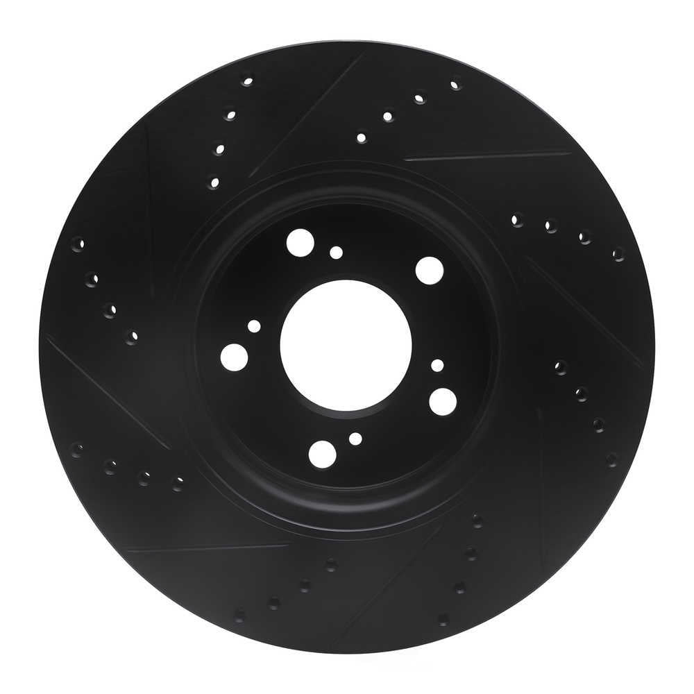 Dynamic Friction Company 633-58025R DFC Brake Rotor - Drilled And Slotted - Black