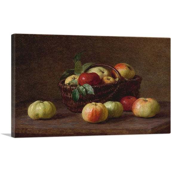 ARTCANVAS Pommes 1888 Canvas Art Print by Henri Fantin-Latour - Size: 18" x 12" (0.75" Deep)