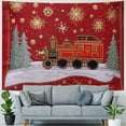 thumbnail image 4 of ONETECH Christmas Tree Snowflakes Tapestry Home Decor Wall Hanging Dormitory Decoration Bed Sheet Tablecloth Curtain Picnic Sheet 40x30inch, 4 of 6