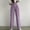 Purple, variant on Idoravan Women's Size Pants Fashion Women Trousers Full Pants Casual Straight Solid Color Suit Pants