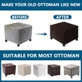 thumbnail image 6 of Eurhowing Square Ottoman Covers, Non-Slip Stretchable Jacquard Ottoman Slipcover, Pet Hair Resistant Furniture Protector for Folding Storage Stool, Chocolate, XL, 6 of 7