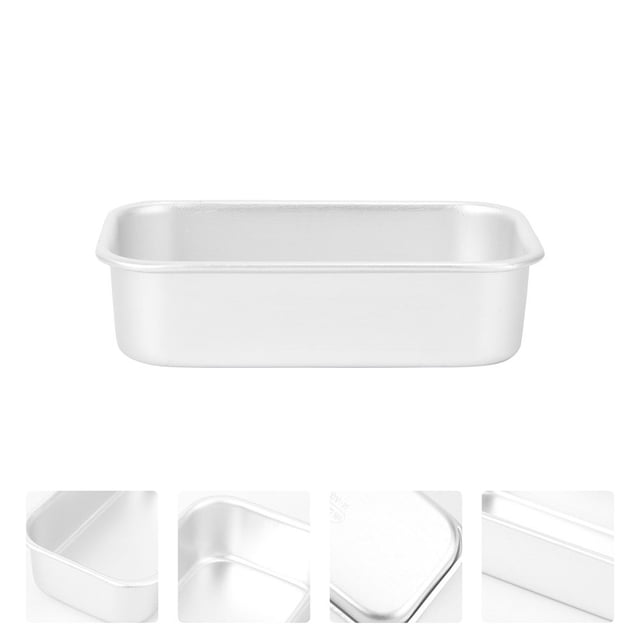WEUVEB 2Ud Para Hornear De Aluminio En Forma Rectangular Para Pan Y Pastel En Cocina