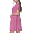 thumbnail image 2 of Balery Gingham Vestidos sueltos de manga corta para mujer, vestidos de verano 2025, vestidos casuales de corte A con vuelo., 2 of 6
