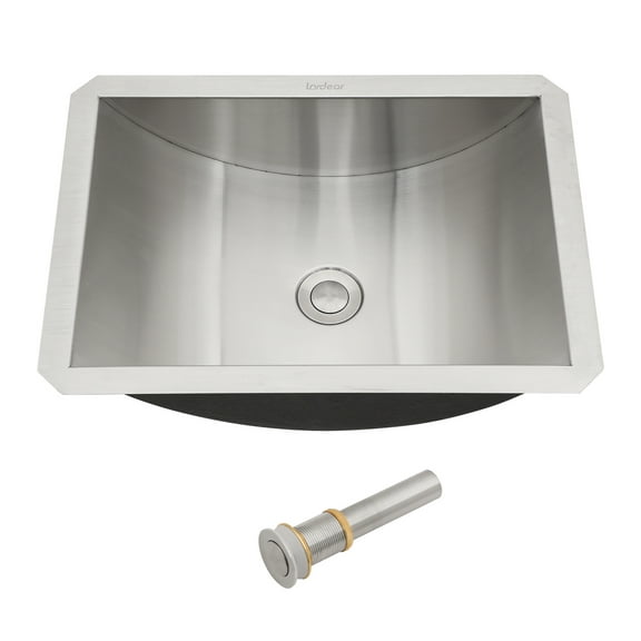 18"x13" Brushed Stainless Steel undermount Bathroom Sink with Up Drain