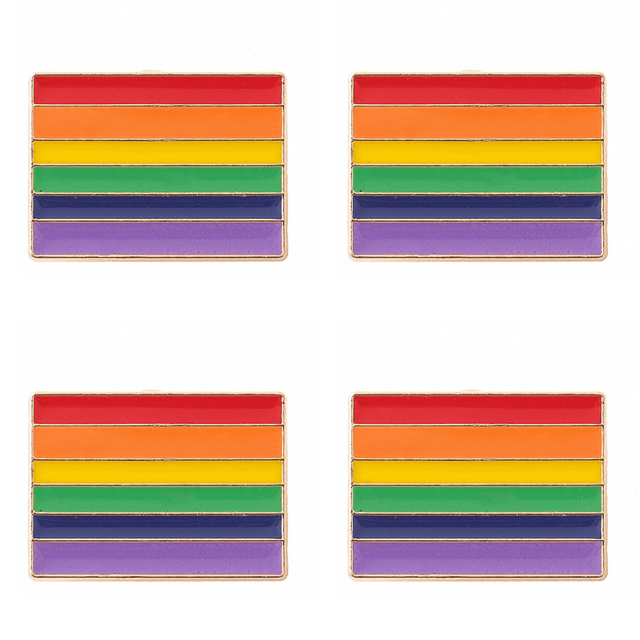 Mini Broche Dibujos Animados Metal Arcoíris Pines Versátiles para Ropa Mochila (D)