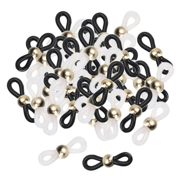 50 Pcs Eyeglasses Chain Ends Anti Slip Silicone Rubber Connector Holder Retainer for Eyeglass Sunglass Necklace Chain Accessories