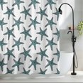 thumbnail image 2 of Summer Starfish Fabric Shower Curtain Beach Teal Washable Shower Curtains for Bathroom, Waterproof Bath Curtain with Hooks Home Decor 72x72in, 2 of 8