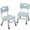 Gray Blue, variant on Garvee Plastic Toddler Chair Set of 2, 3 Level Adjustable Heights, , for Age 2-6, Gray Blue
