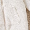 thumbnail image 5 of Jalioing Newborn Baby Fuzzy Snowsuit Cute Solid Color Long Sleeve Zipper Rompers Winter Thermal Fleece Jumpsuit, 5 of 9
