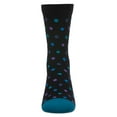 thumbnail image 3 of MeMoi Boys Colorful Dot-Patterned Cotton-Rich Crew Sock - Boys - Male, 7 8, Black, 3 of 7