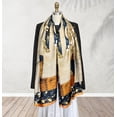 thumbnail image 4 of Wrapables Silk Like Satin Polyester Large Scarf Wrap, Blossoms in a Vase, 4 of 6