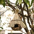 thumbnail image 5 of Yuedong Bird Cages House Grass Pet Hut Eco-Friendly Creativity Hanging Hand-Woven Garden Decoration Rest Natural Provides Nest, 5 of 11