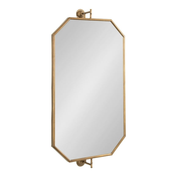 Kate and Laurel Darbridge Octagon Pivot Mirror, Gold 24x47