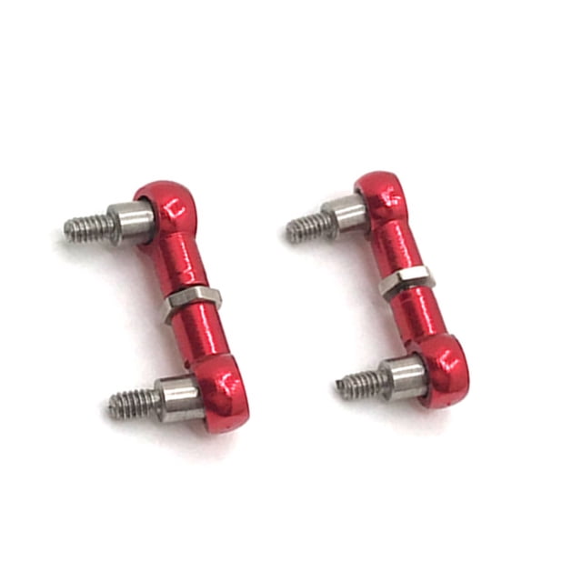 Vogacara 1 par de accesorios de escala 1/28 para coche de Control remoto, piezas de vehículo controladas por varilla de dirección, accesorios de Kits de construcción modelo rojo Vogacara FN001344-02