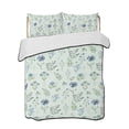 thumbnail image 2 of Quilts Twin Size, Blue Floral Spring Soft Comforter Bedding Set for Bed, Sage Green Farmhouse Botanical Chic Lightweight Quilted Bedspread with Pillow Cover(2 Pieces) for All Season, 68x86 Inch, 2 of 9