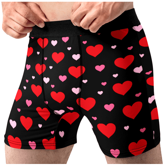 Mens Hearts all Over Boxer Briefs Underwear Novelty Fun Gift