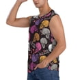 thumbnail image 3 of Lsque Halloween Skeleton Print Men's Cotton Blend Sleeveless Muscle Shirts (S-3XL)- Moisture Wicking, Odor Protection, UPF 30+,3X-Large, 3 of 8